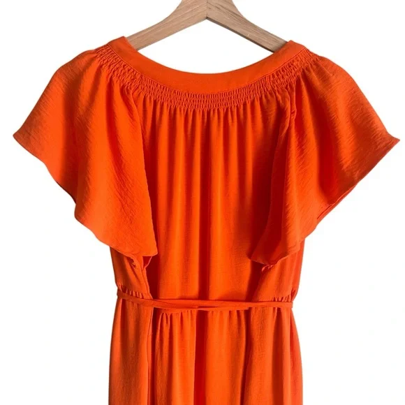 Calvin Klein Flutter Sleeve Tiered A-Line Maxi Dress Size 8 NWT - Picture 5 of 6